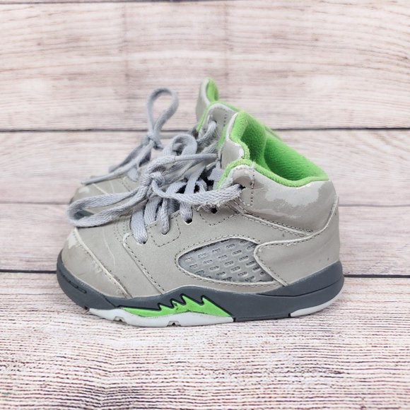 Jordan Unisex Baby & Toddler Gray Mid Top Lace Up Athletic Shoes Size US 5.5 - Picture 3 of 8